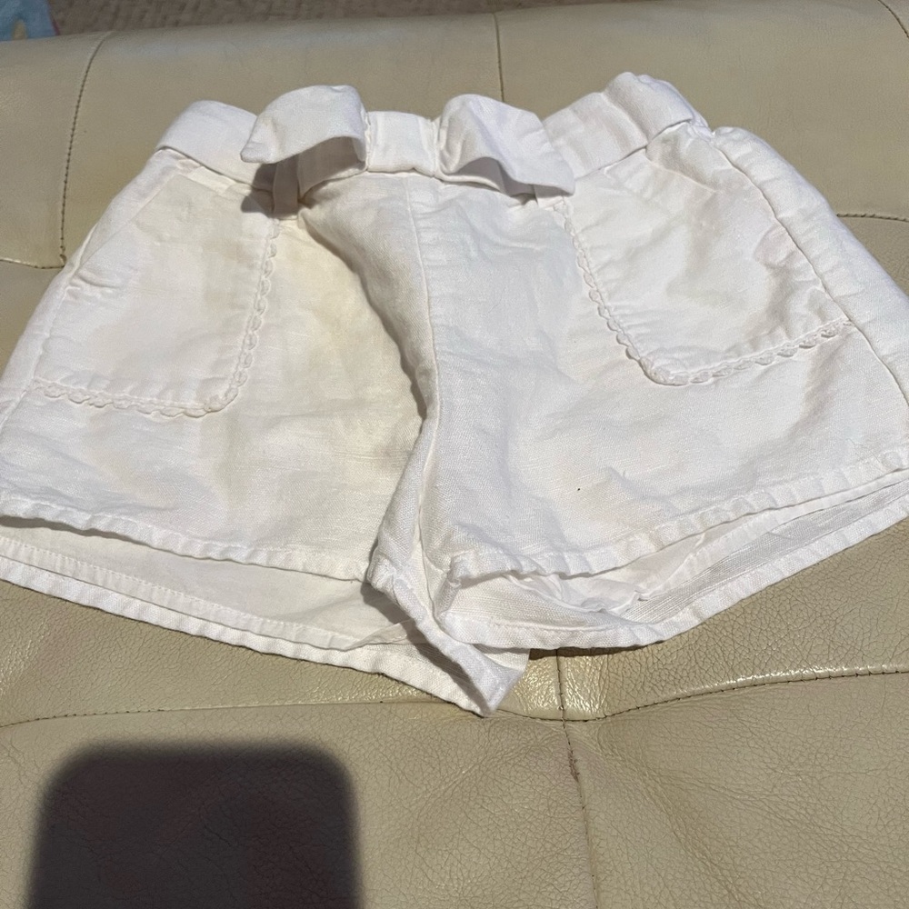 Janie and Jack Cream High Waist Shorts